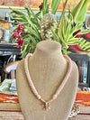 Blushing He'e (Octopus) Mother Kumihimo Necklace Lei - 32"