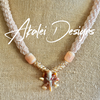 Blushing He'e (Octopus) Mother Kumihimo Necklace Lei - 32"