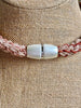 Hawaiian Beaded Necklace Lei Rope  - Terra-Cotta Hues with Focal Bead (27")