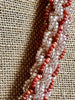 Hawaiian Beaded Necklace Lei Rope  - Terra-Cotta Hues with Focal Bead (27")