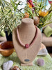 Hawaiian Beaded Necklace Lei Rope  - Terra-Cotta Hues with Focal Bead (27")