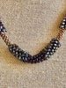 Matte Brown and Topaz Magatama beads :"Forbidden Island" Necklace  - 25.5"