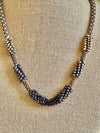 Matte Brown and Topaz Magatama beads :"Forbidden Island" Necklace  - 25.5"