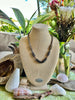 Matte Brown and Topaz Magatama beads :"Forbidden Island" Necklace  - 25.5"