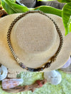 Matte Brown and Topaz Magatama beads :"Forbidden Island" Necklace  - 25.5"
