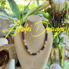 Segmented Brown with Adobe & Terracotta "Forbidden Island" Necklace  - 27"