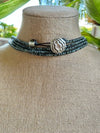 Black Picasso Hawaiian Forbidden Island Inspired Tiered Strands - 140"
