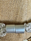 Japanese Metallic Silver Fiber Necklace - 26"