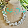 Japanese Metallic Silver Fiber Necklace - 26"