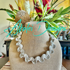 Japanese Metallic Silver Fiber Necklace - 26"