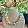 Japanese Metallic Silver Fiber Necklace - 26"
