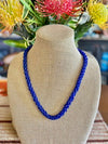 Bold Cobalt Blue "Beads as Fiber" Necklace - 26"