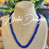 Bold Cobalt Blue "Beads as Fiber" Necklace - 26"