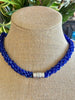 Bold Cobalt Blue "Beads as Fiber" Necklace - 26"