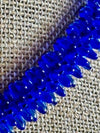 Cobalt Blue with Black Lilikoi Lei Necklace - 16.5