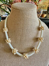 Hawaiian Lei Light Cream Toned Tear Drop Clusters  - 24"