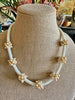Hawaiian Lei Light Cream Toned Tear Drop Clusters  - 24"