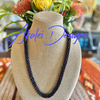 Metallic Dark Purple Dragon Scales Necklace  - 29"