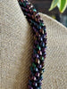 Metallic Dark Purple Dragon Scales Necklace  - 29"