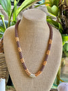 Gold & Champagne Picasso Island Style Necklace  - 27"