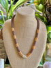 Gold & Champagne Picasso Island Style Necklace  - 27"