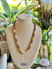 Gold & Champagne Picasso Island Style Necklace  - 27"