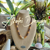 Gold & Champagne Picasso Island Style Necklace  - 27"