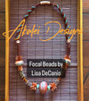 Terra-cotta Earth Lamp Work Forever Lei - Art Jewelry 26"