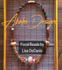 Terra-cotta Earth Lamp Work Forever Lei - Art Jewelry 26"