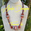 Terra-cotta Earth Lamp Work Forever Lei - Art Jewelry 26"