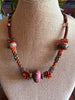 Terra-cotta Earth Lamp Work Forever Lei - Art Jewelry 26"