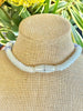 Violet/Lilac Lined with Crystal Segmented Dragon Scales Necklace  - 32"