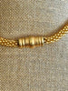 Gold Toned Haku Mini (3 Cluster) Lei with Gold Rainbow Mushroom Beads- 22"