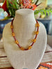 Hawaiian Lei Gold Topaz Tear Drop Clusters - 24"