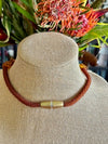 Hawaiian Lei Gold Topaz Tear Drop Clusters - 24"