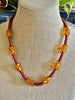 Hawaiian Lei Gold Topaz Tear Drop Clusters - 24"