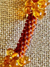 Hawaiian Lei Gold Topaz Tear Drop Clusters - 24"