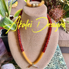 Whale Tail Pendent Beaded Necklace Lei  - 34"