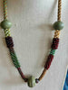 Earth Tones Lamp Work Forever Lei - Art Jewelry 27"