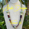 Earth Tones Lamp Work Forever Lei - Art Jewelry 27"
