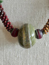 Earth Tones Lamp Work Forever Lei - Art Jewelry 27"