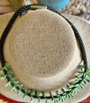 Green Dagger Leafs from a Hawaiian Lei - Necklace 23"