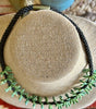 Green Dagger Leafs from a Hawaiian Lei - Necklace 23"