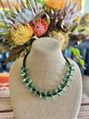 Green Dagger Leafs from a Hawaiian Lei - Necklace 23"