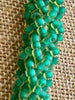Green Two-Toned Crystal Edo Necklace  Lei - 26"