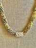 Segmented Khaki with Yellow Picasso "Forbidden Island" Necklace  - 28"