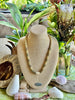 Segmented Khaki with Yellow Picasso "Forbidden Island" Necklace  - 28"