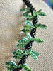 Green Dagger Leafs from a Hawaiian Lei - Necklace 23"