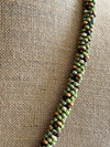 Green Chartreuse Picasso Beaded Necklace - 37"