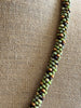 Green Chartreuse Picasso Beaded Necklace -27"